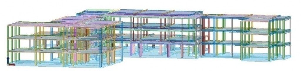 modello ad elementi finiti dell’edificio scolastico