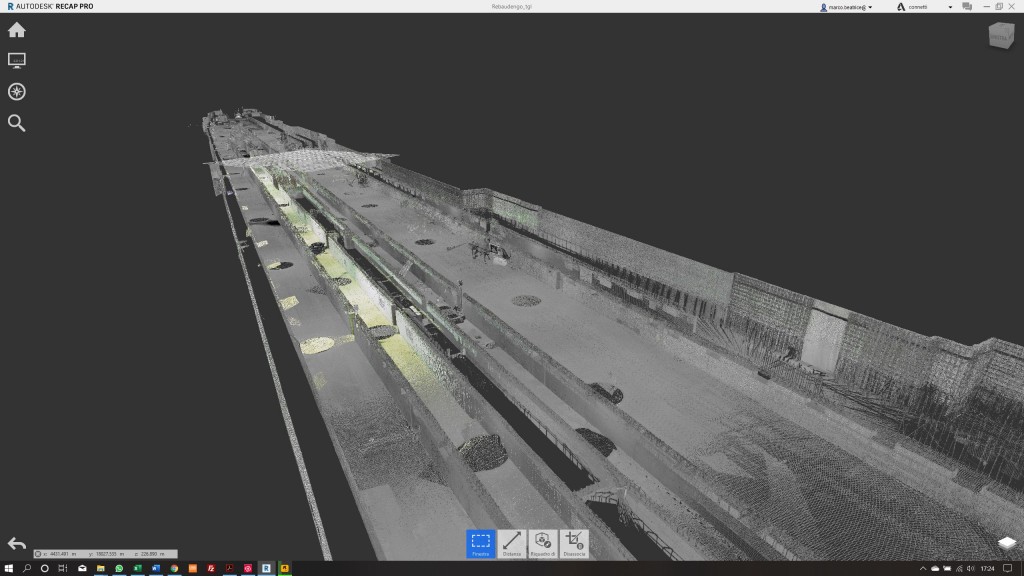 Figura 2 Il rilievo svolto con la tecnologia delle nuvole di punti e l'aggiornamento dei modelli