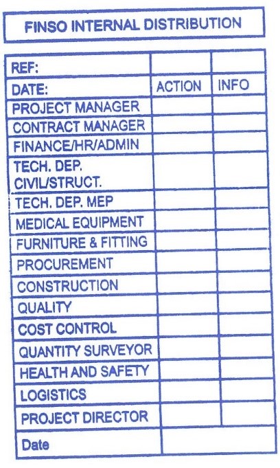 Stamp for internal dispatching